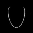 25ctw Bezel Round Tennis Necklace