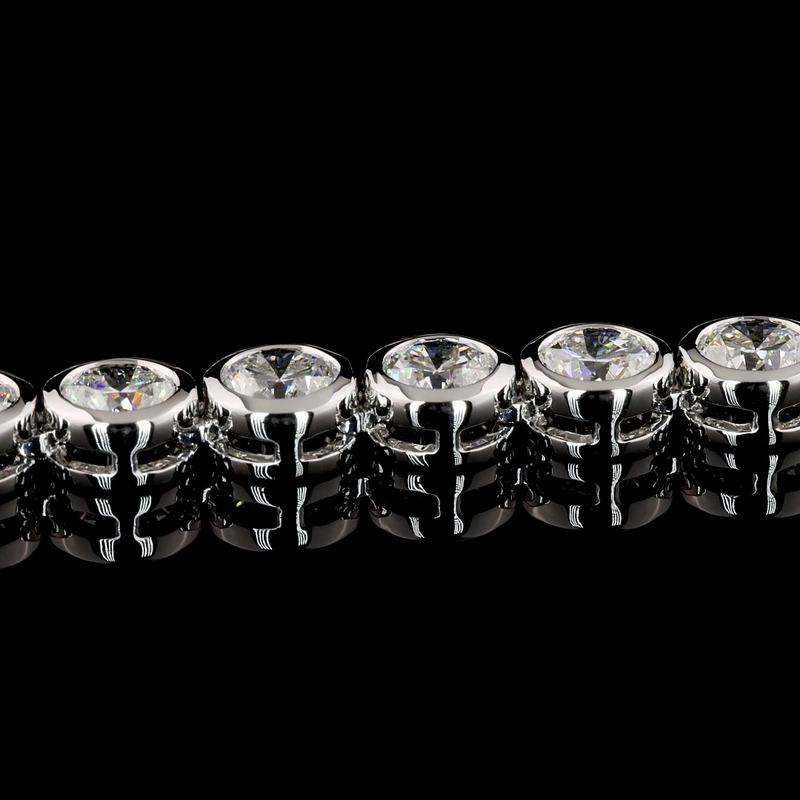 25ctw Bezel Round Tennis Necklace