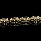 11ctw Bezel East West Pear Tennis Necklace