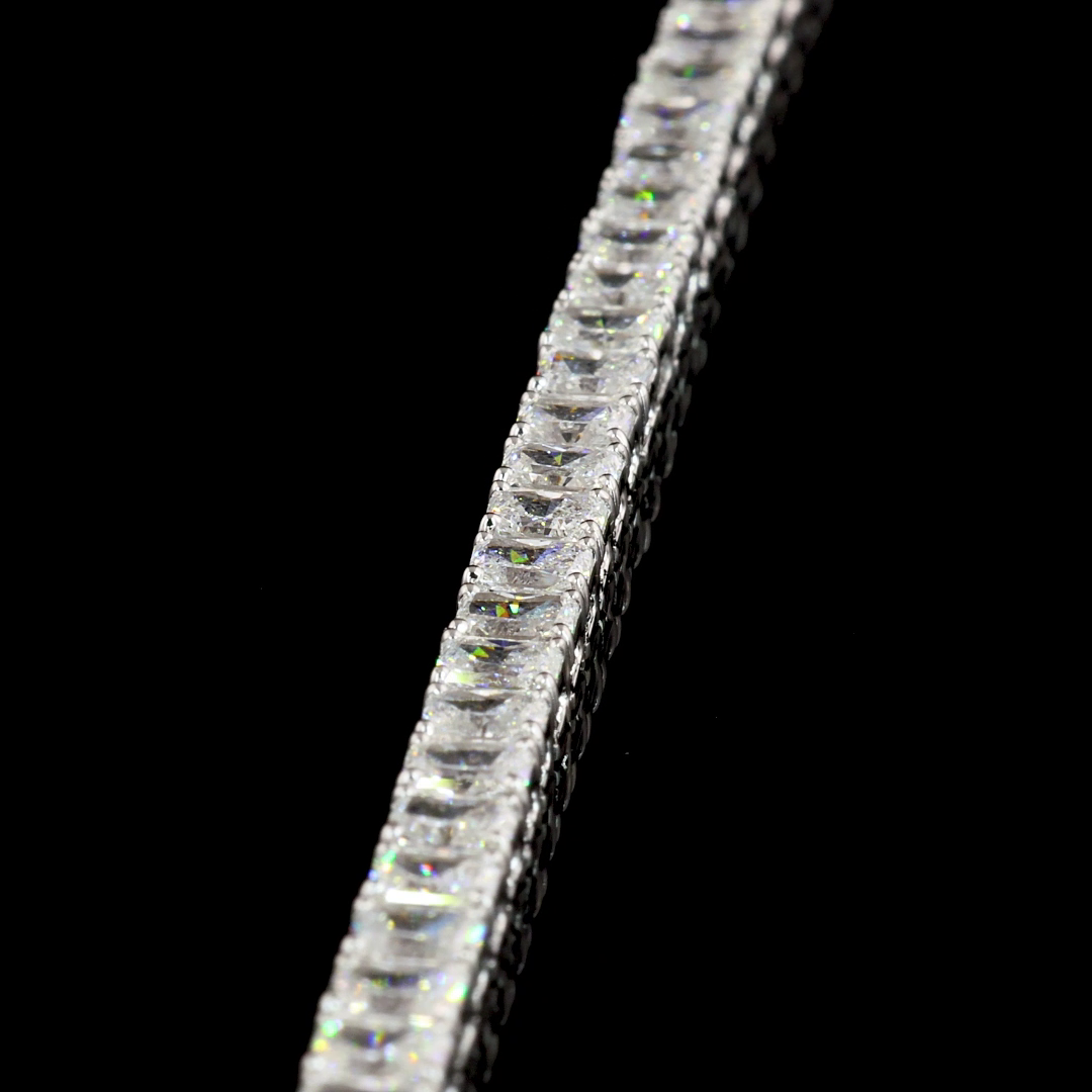15ctw Prong Radiant Tennis Necklace
