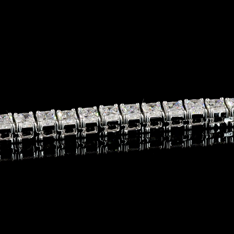 15ctw Prong Radiant Tennis Necklace