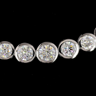 12ctw Bezel Round Riviera Tennis Necklace