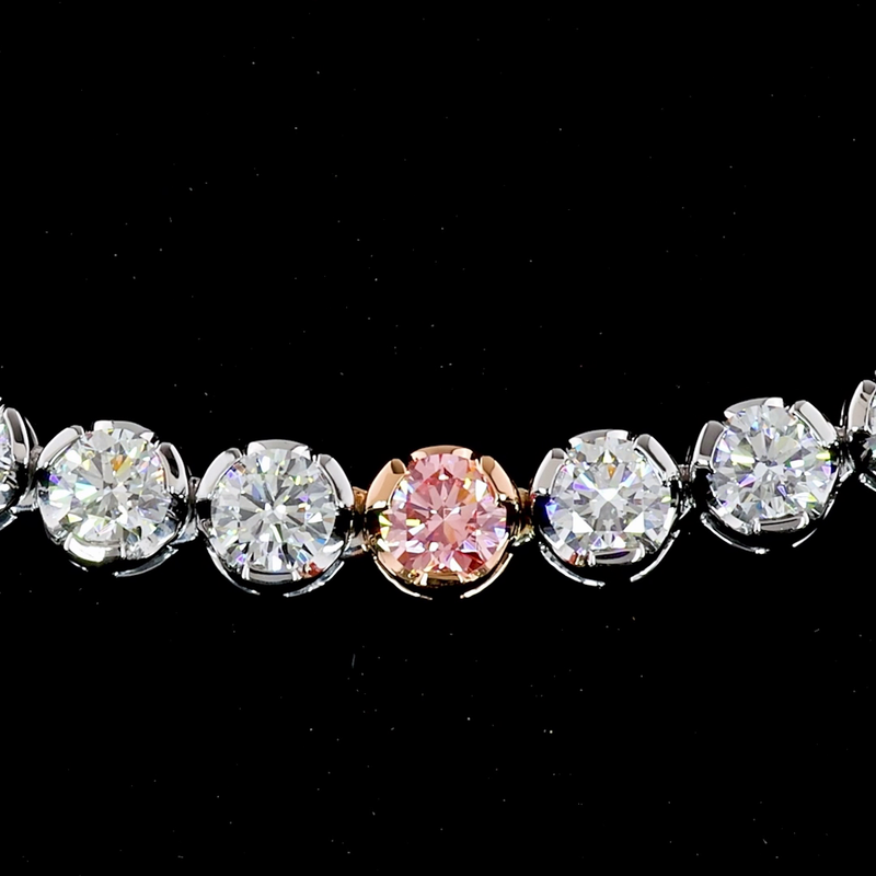 10ctw U Prong Round Tennis Necklace