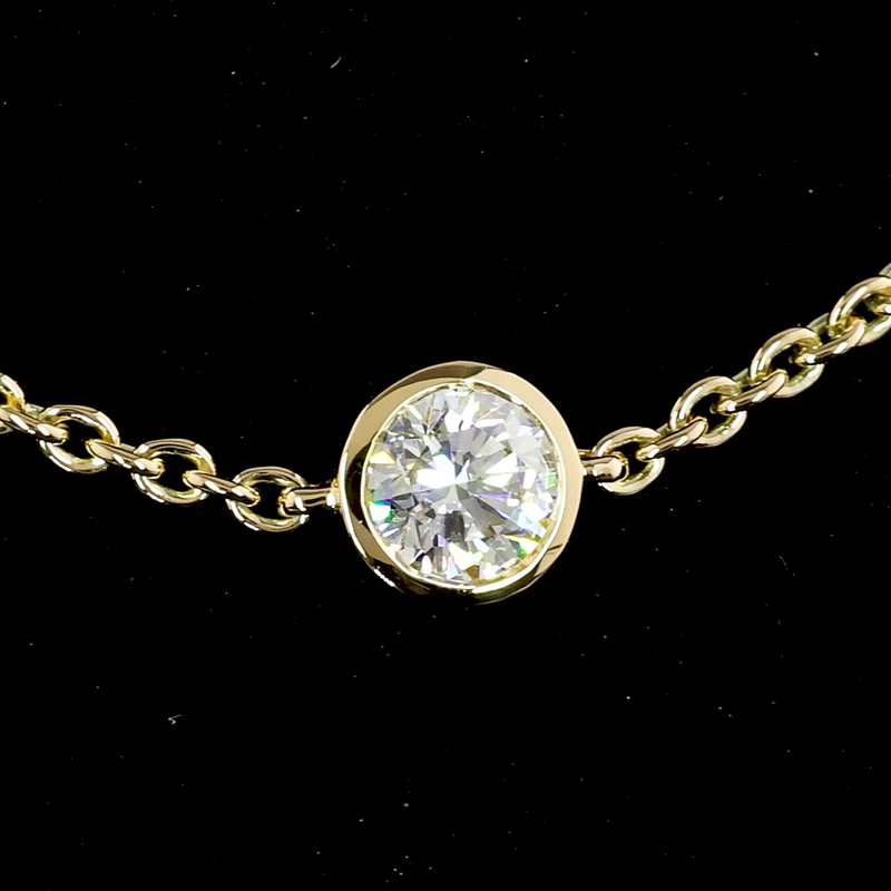 2ctw Bezel Round Station Necklace
