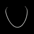 12ctw Prong East West Oval Riviera Tennis Necklace