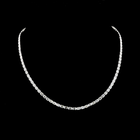 5ctw Bezel East West Emerald Tennis Necklace