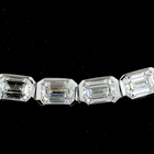 5ctw Bezel East West Emerald Tennis Necklace