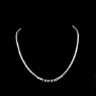 13ctw Prong East West Emerald Riviera Tennis Necklace
