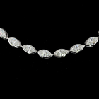 10ctw Bezel East West Marquise Tennis Necklace