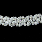 37ctw Prong Marquise & Round Tennis Necklace