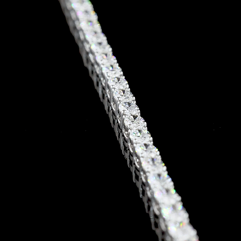 10ctw Prong East West Oval Tennis Necklace