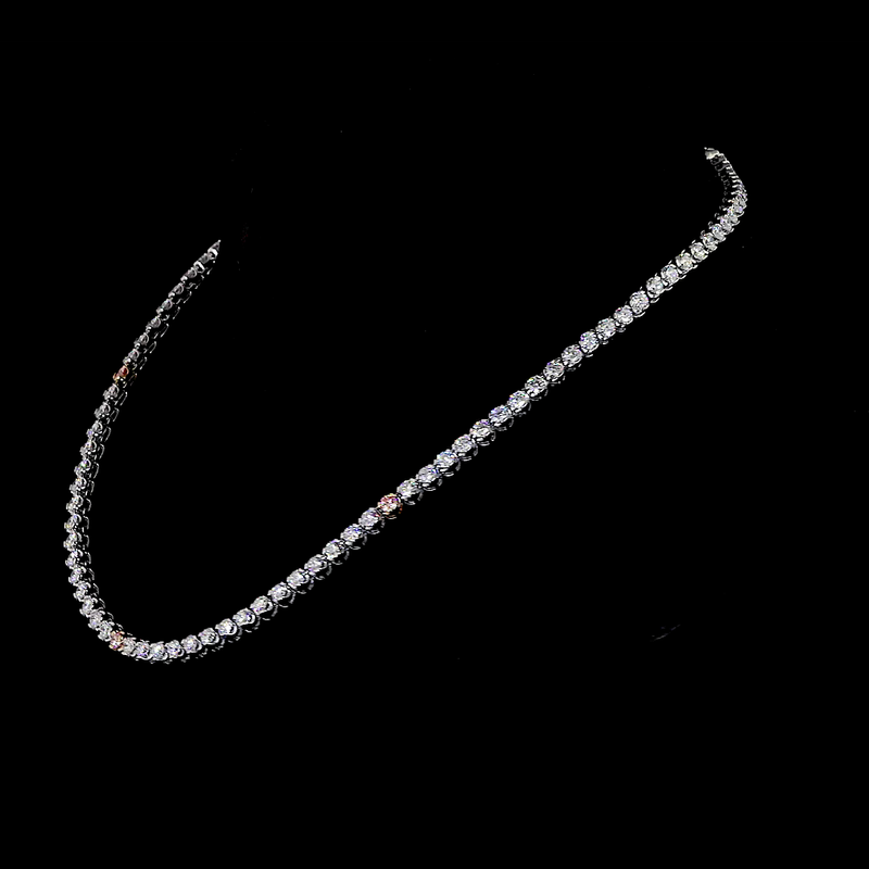 10ctw U Prong Round Tennis Necklace