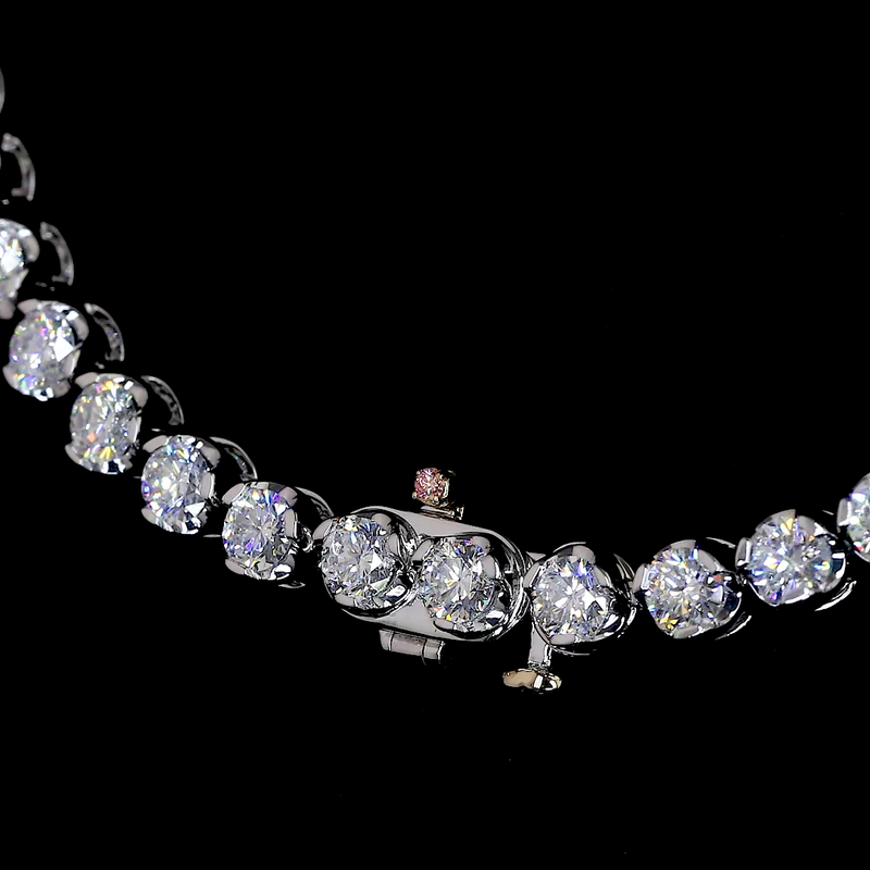 10ctw U Prong Round Tennis Necklace