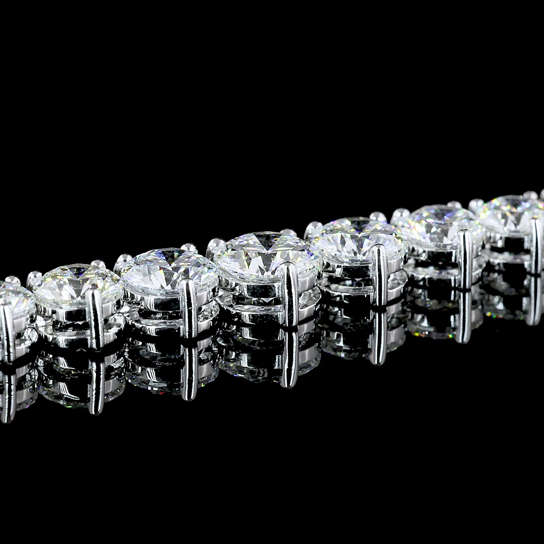 8ctw Prong Round Riviera Tennis Necklace