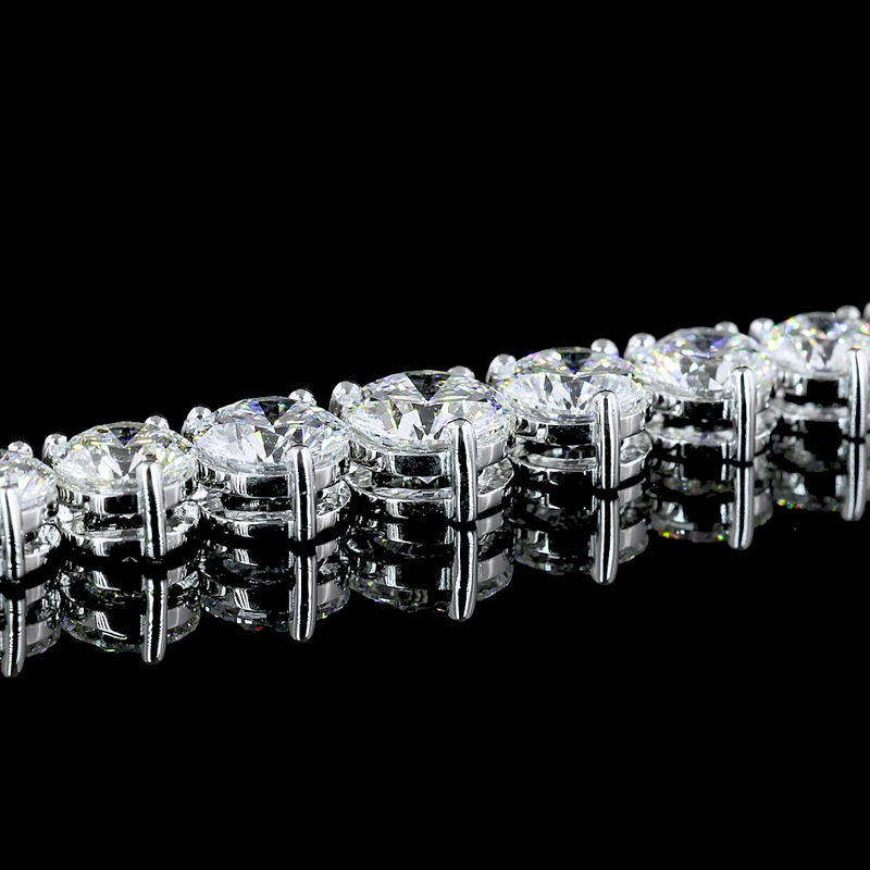 8ctw Prong Round Riviera Tennis Necklace