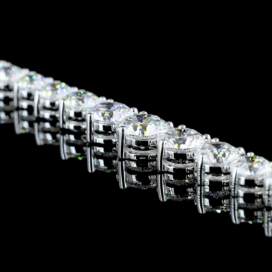 8ctw Prong Round Riviera Tennis Necklace