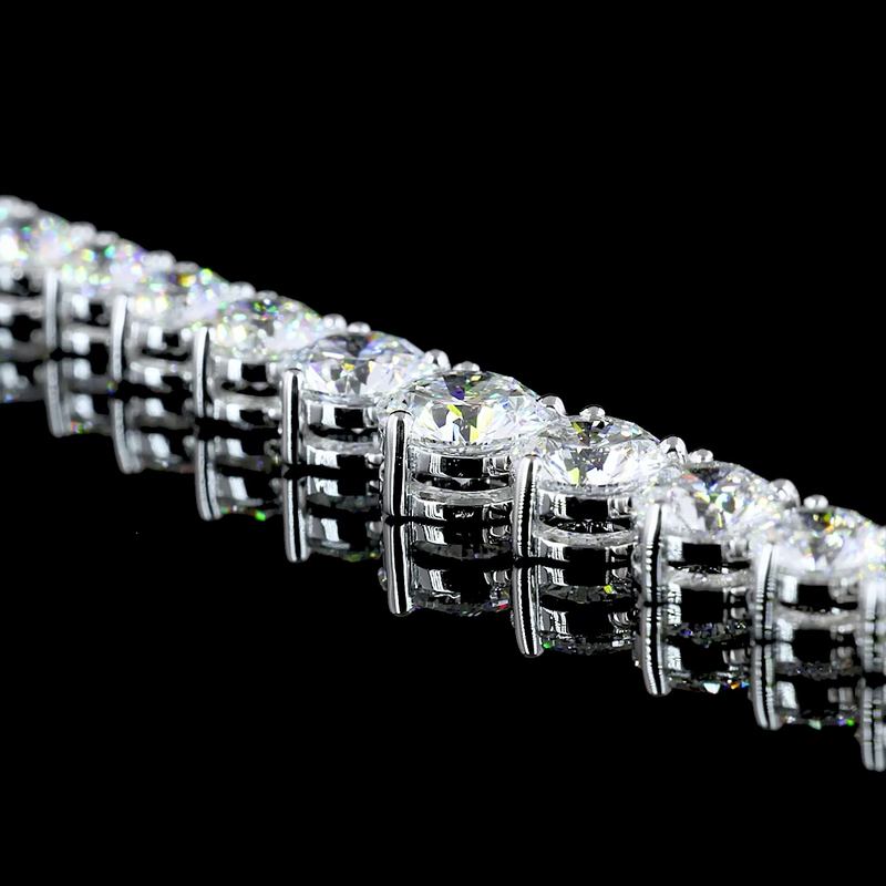 8ctw Prong Round Riviera Tennis Necklace