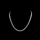 14ctw Bezel Emerald Tennis Necklace