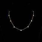 3-1/4ctw Bezel Heart Station Necklace