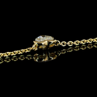3-1/4ctw Bezel Heart Station Necklace