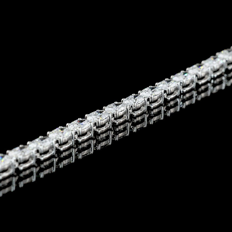 13ctw Prong Oval Lariat Necklace