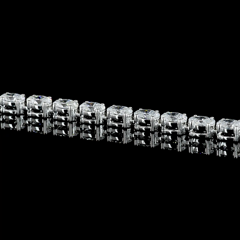 13ctw Prong Oval Lariat Necklace