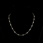 5ctw Bezel East West Marquise & Emerald Station Necklace