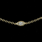 5ctw Bezel East West Marquise & Emerald Station Necklace
