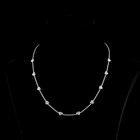 3ctw Bezel Heart Station Necklace