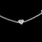 3ctw Bezel Heart Station Necklace