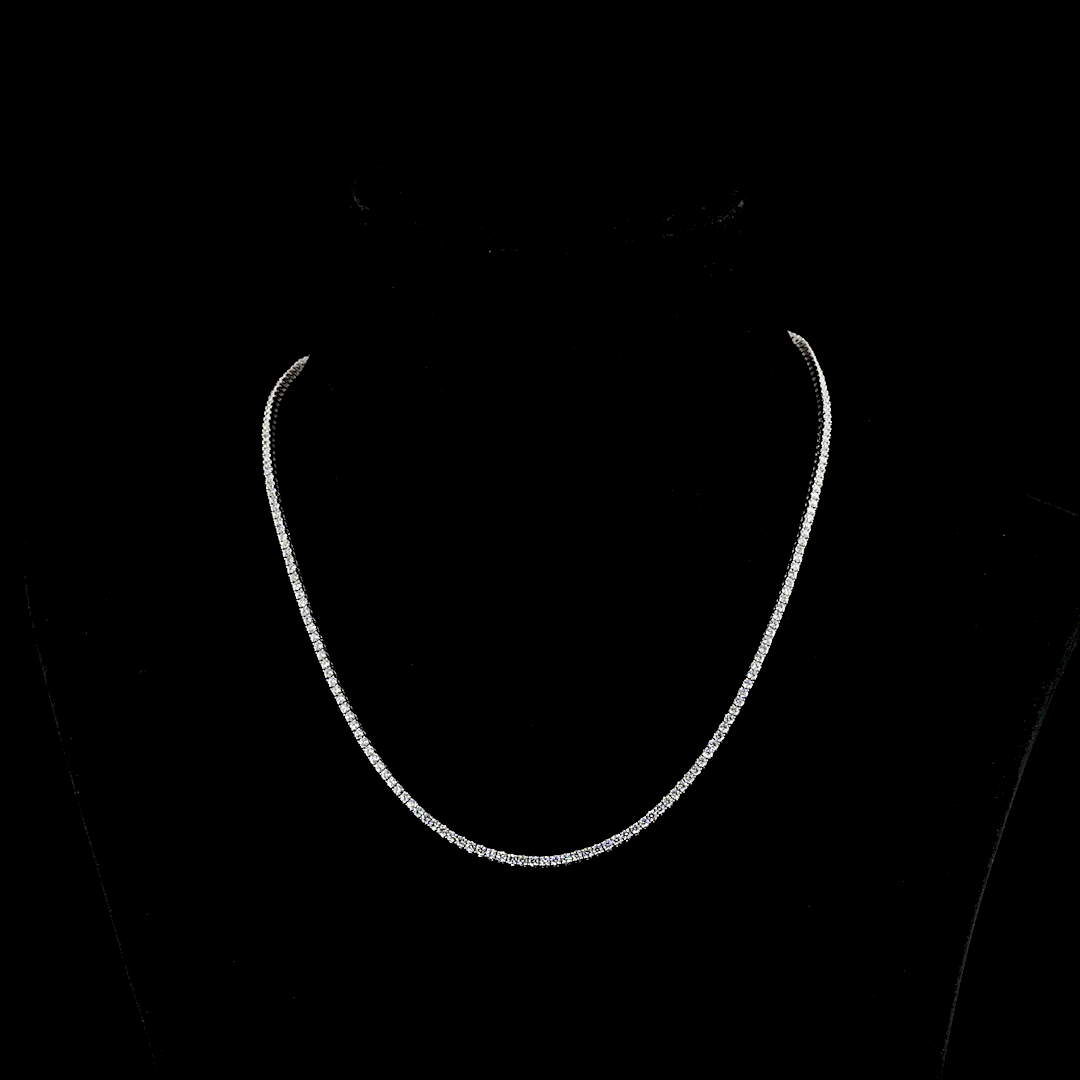 5ctw Prong Round Tennis Necklace