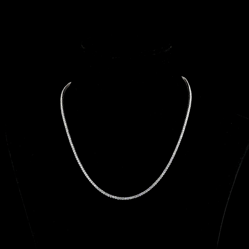 5ctw Prong Round Tennis Necklace