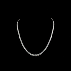 15ctw Prong Round Riviera Tennis Necklace