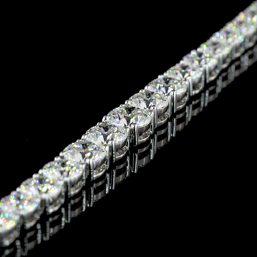 15ctw Prong Round Riviera Tennis Necklace