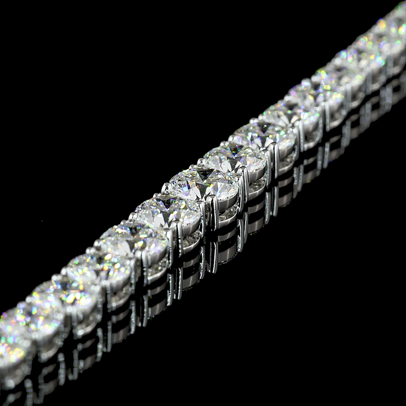 15ctw Prong Round Riviera Tennis Necklace
