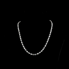 18ctw Prong East West Pear, Round & Emerald Station Necklace