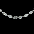 18ctw Prong East West Pear, Round & Emerald Station Necklace