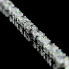18ctw Prong East West Pear, Round & Emerald Station Necklace