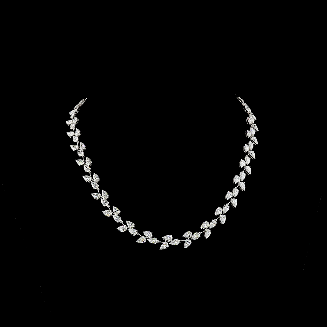 23ctw Prong Inclined Pear Special Necklace