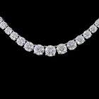 6ctw Prong Round Riviera Tennis Necklace