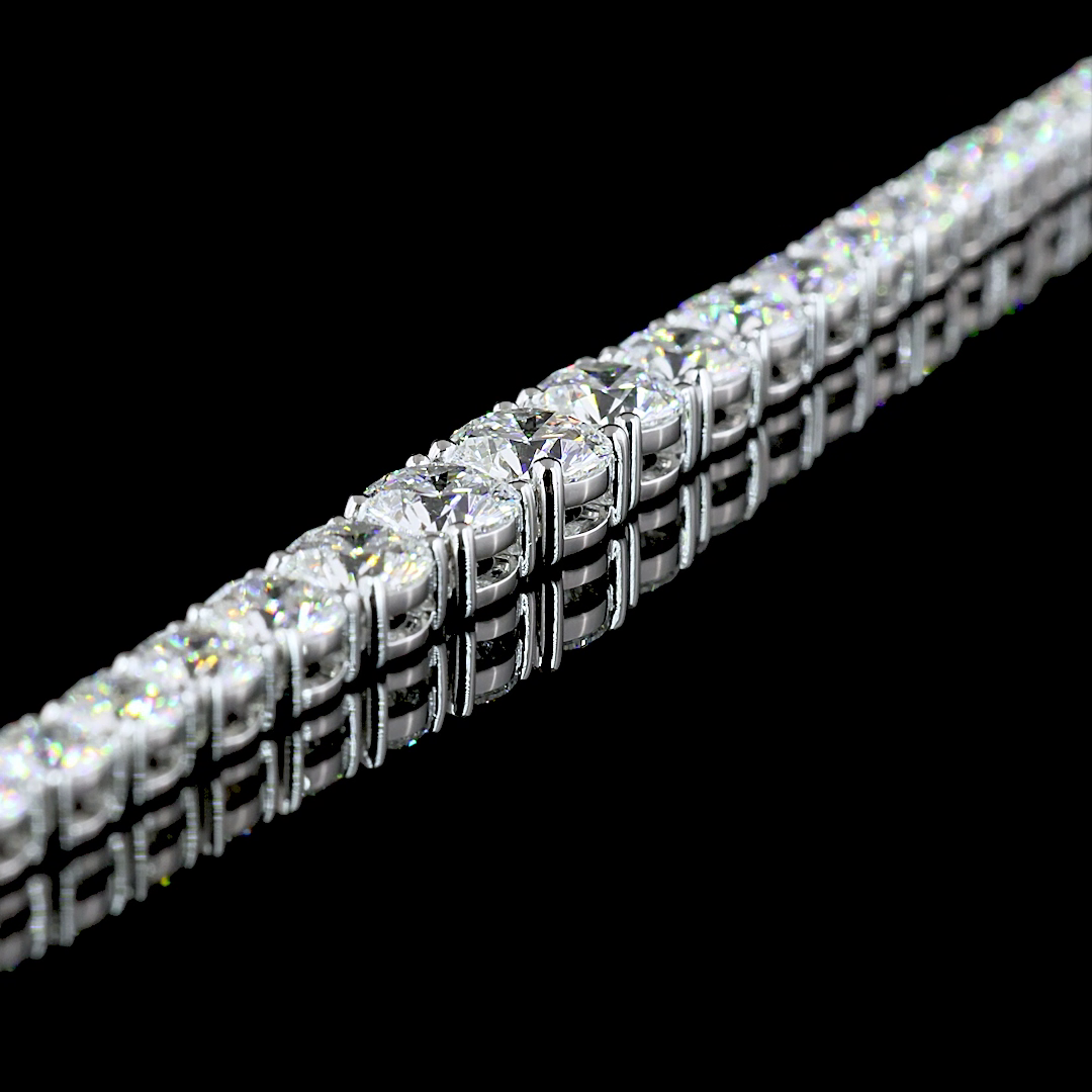 6ctw Prong Round Riviera Tennis Necklace