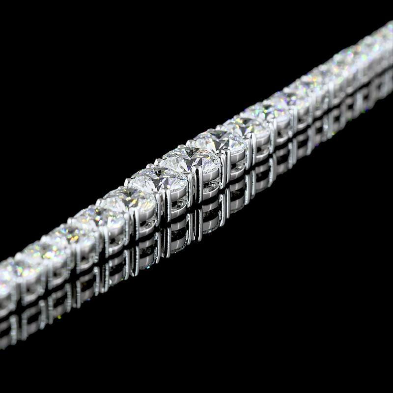 6ctw Prong Round Riviera Tennis Necklace