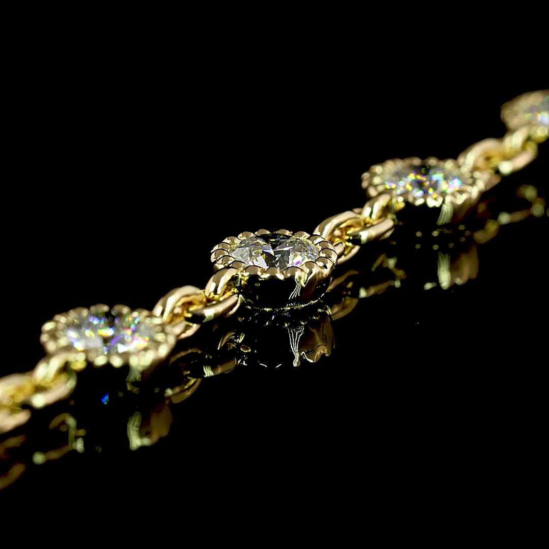 6ctw Bezel Round Station Necklace