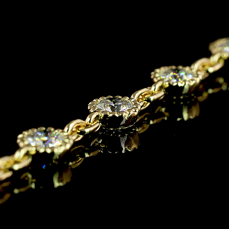 6ctw Bezel Round Station Necklace