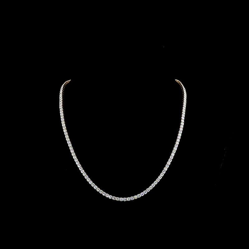 14ctw Prong Round Tennis Necklace