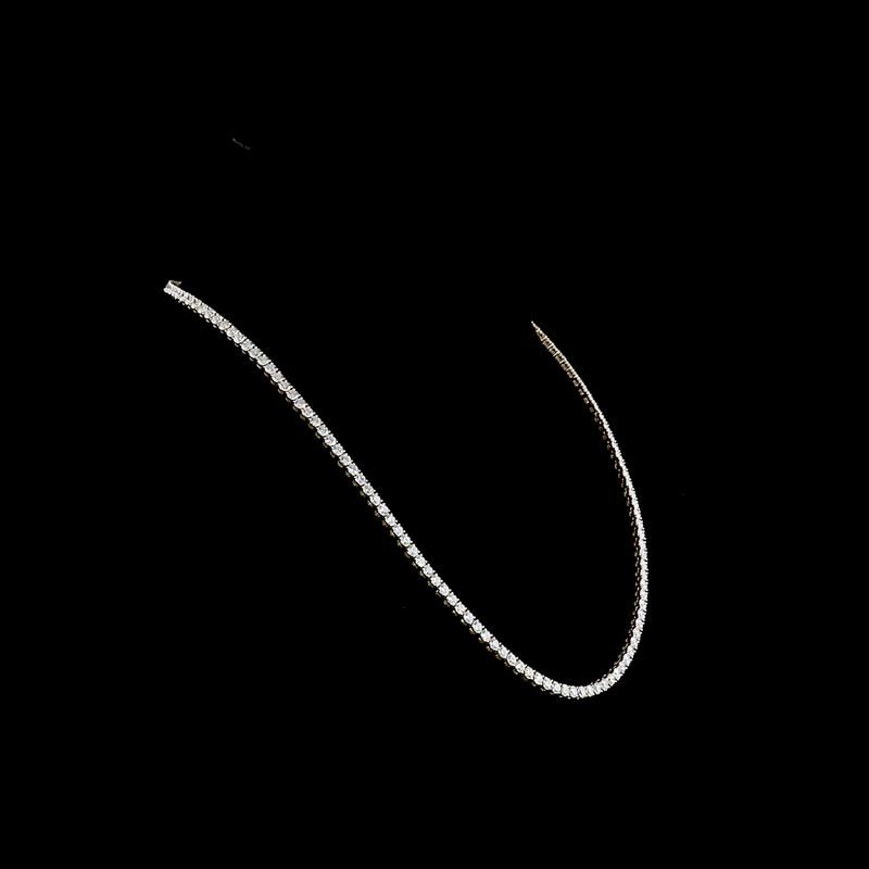 14ctw Prong Round Tennis Necklace