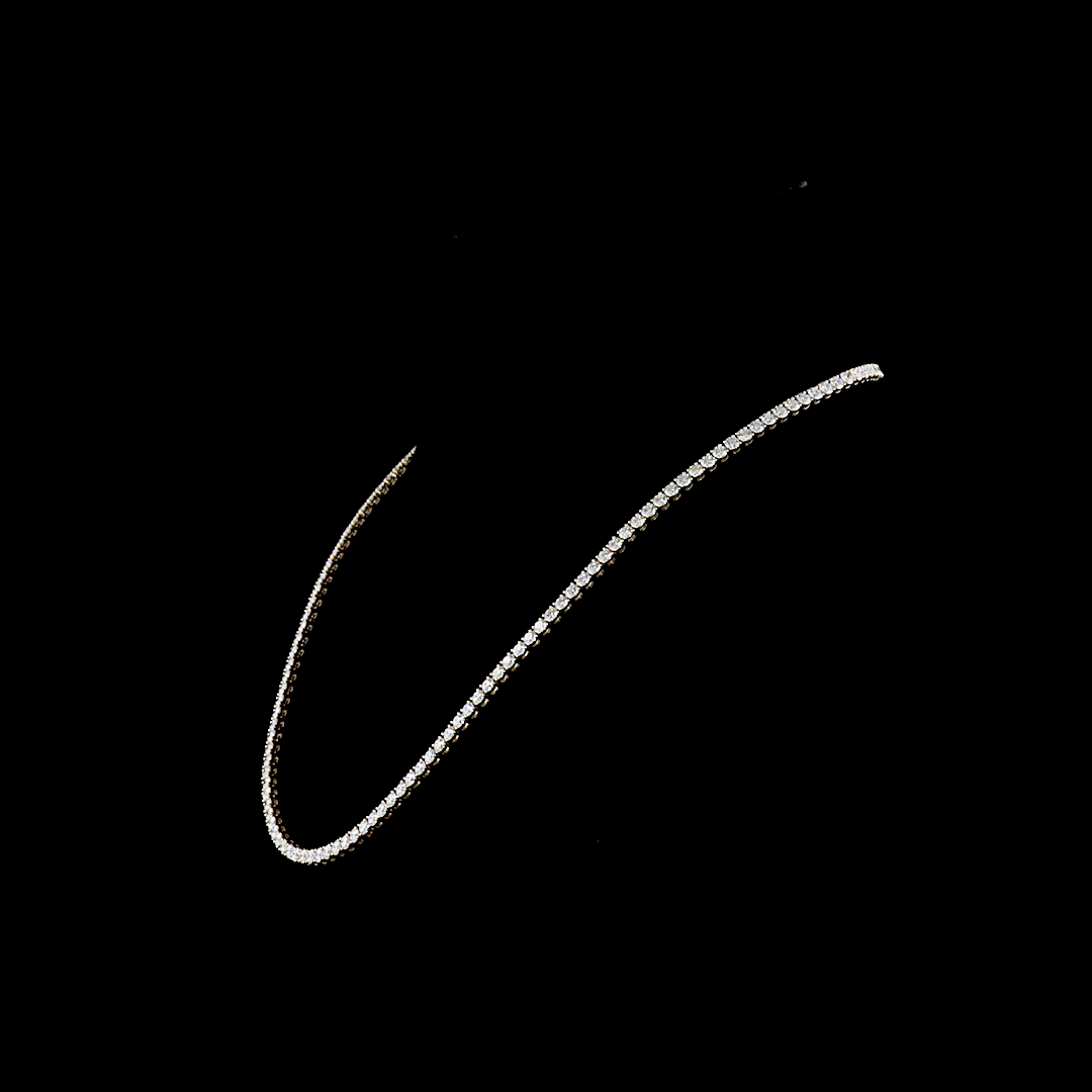 14ctw Prong Round Tennis Necklace