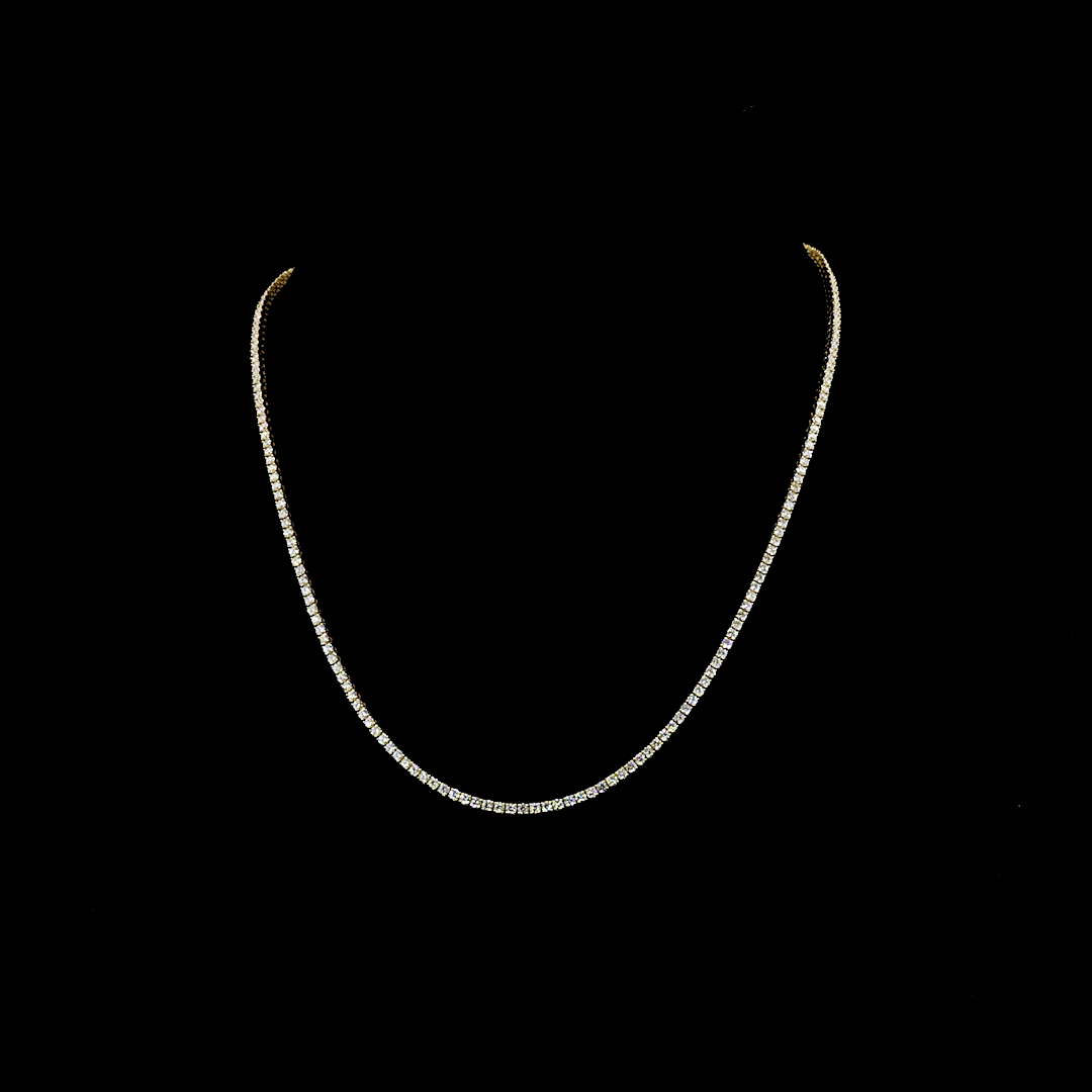 4-1/2ctw Prong Round Tennis Necklace
