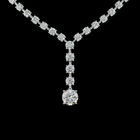 11ctw Prong Round Lariat Necklace