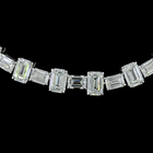 36ctw Prong Emerald Station Necklace